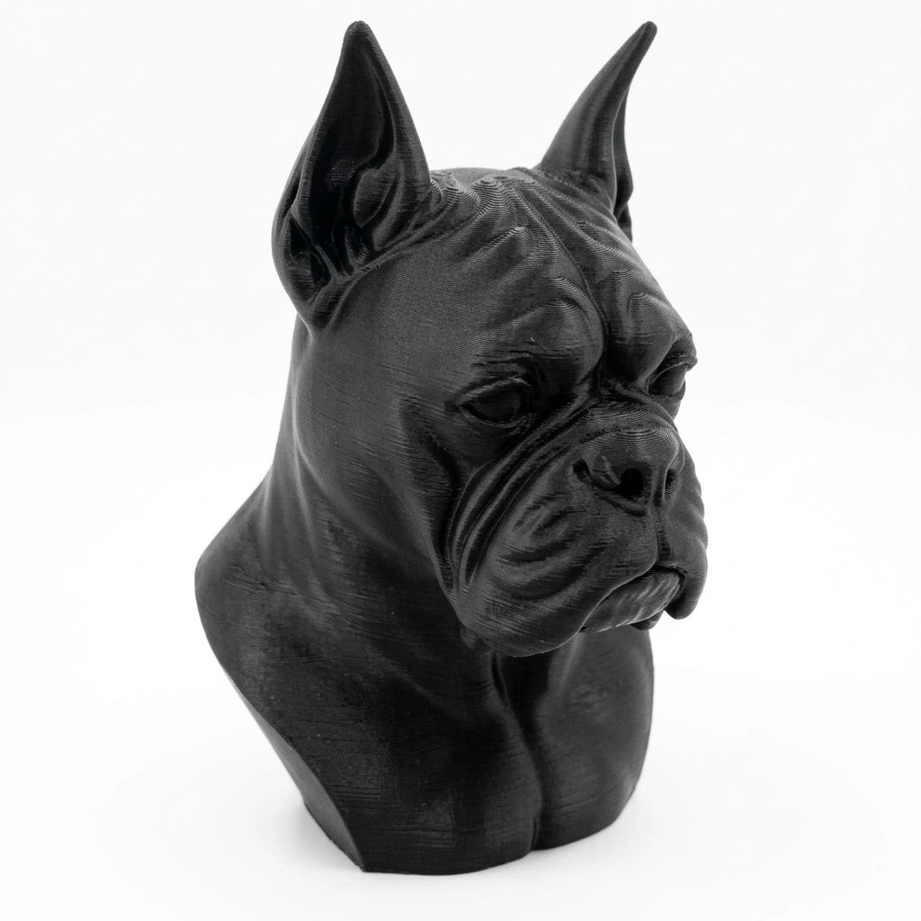 Boxer with Cropped Ears Dog Bust - Home Decor - Perfect Gift for Animal Lovers