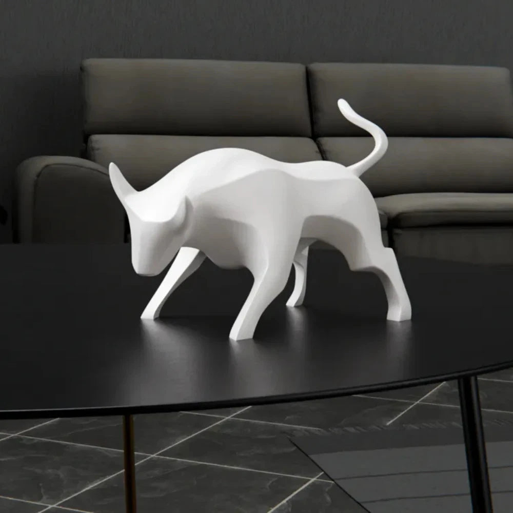 Minimalist Bull Sculpture - Modern Art Decor - Minimalist Home Decoration