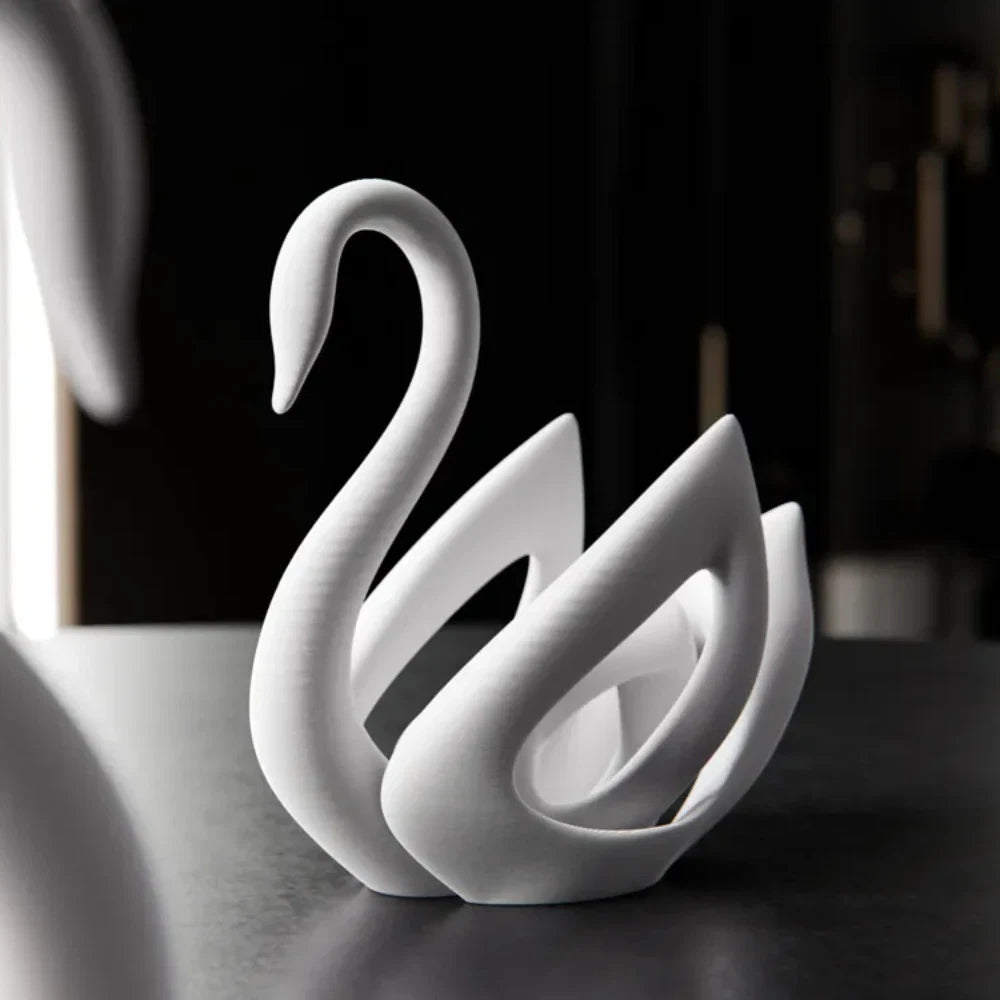 Minimalist Swan - Modern Art Decor - Animal Home Decoration