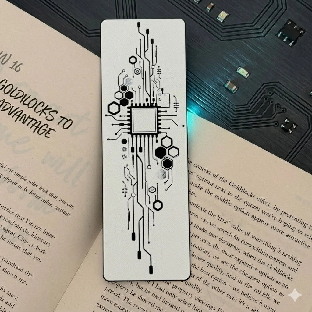 Circuit Board Bookmark | Textured Novelty Bookmark | Unique Gift