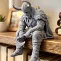 Sad Viking Edge Sitter Figurine - sitting on ledge / Gift Figure