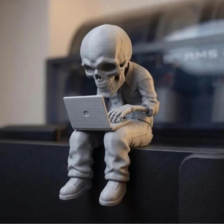 The Overworked Programmer Edge Sitter Figurine  / Gift Figure