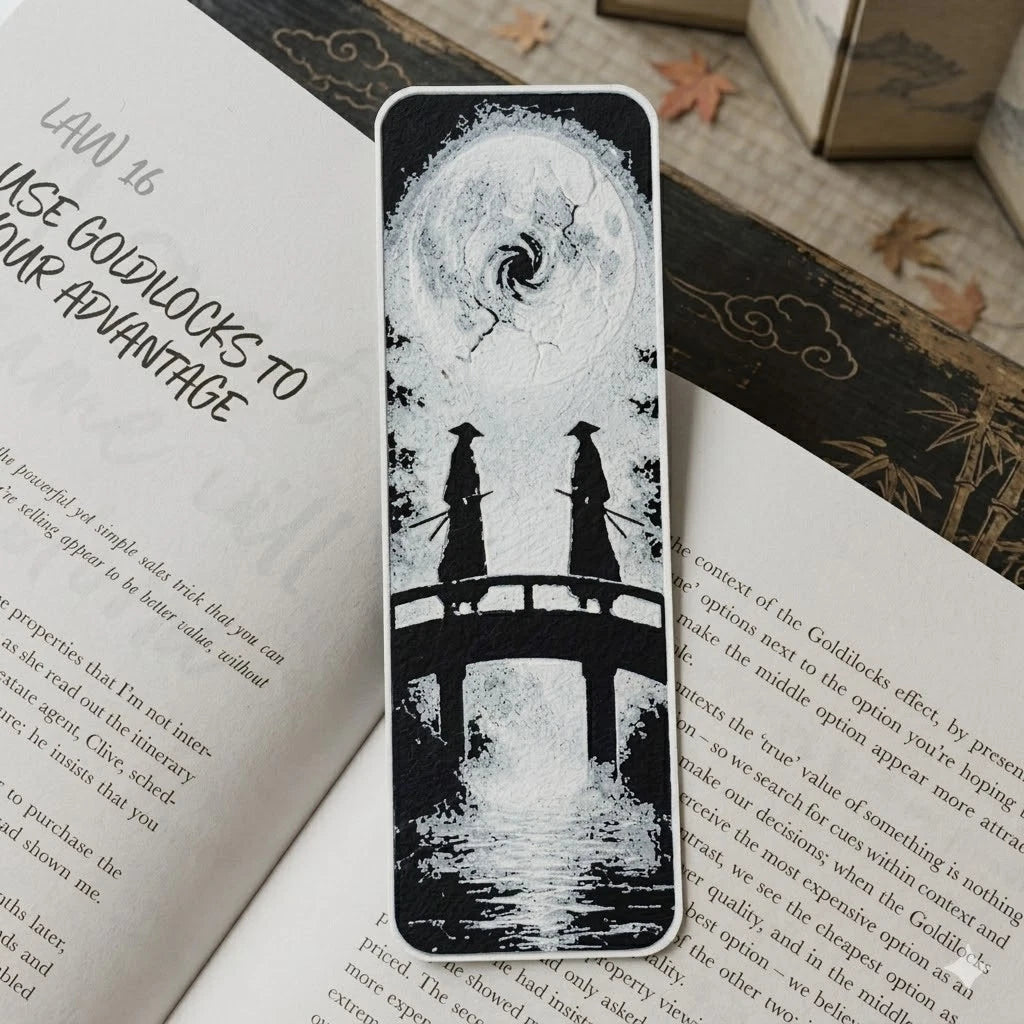 Samurai Bridge Bookmark | Textured Novelty Bookmark | Unique Gift
