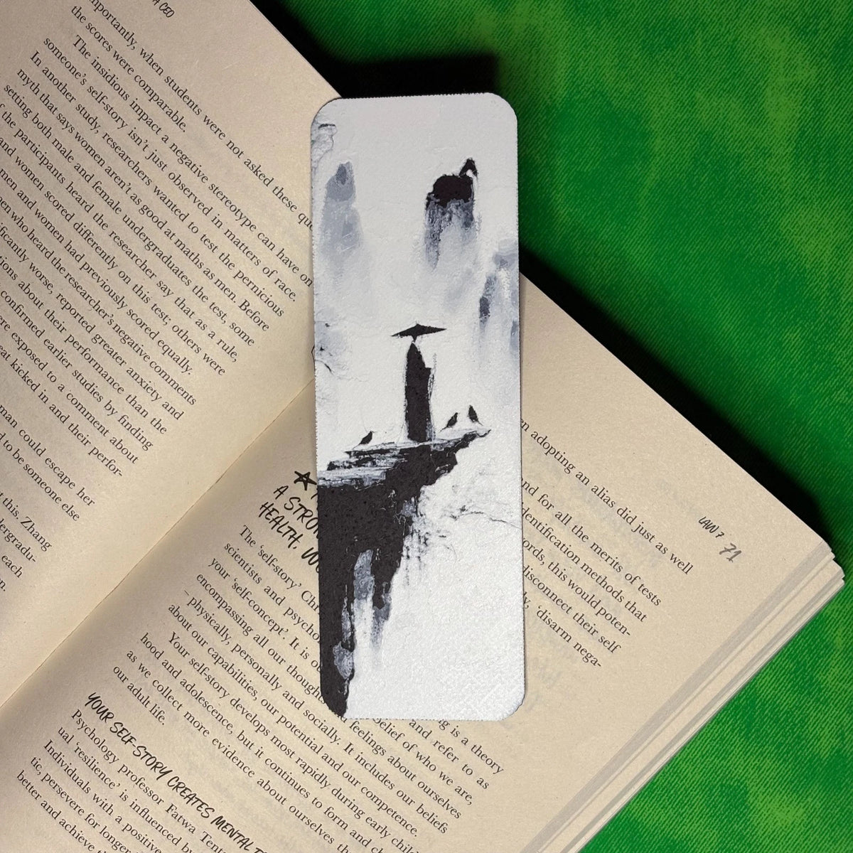 Japanese Cliff Bookmark | Textured Novelty Bookmark | Unique Gift