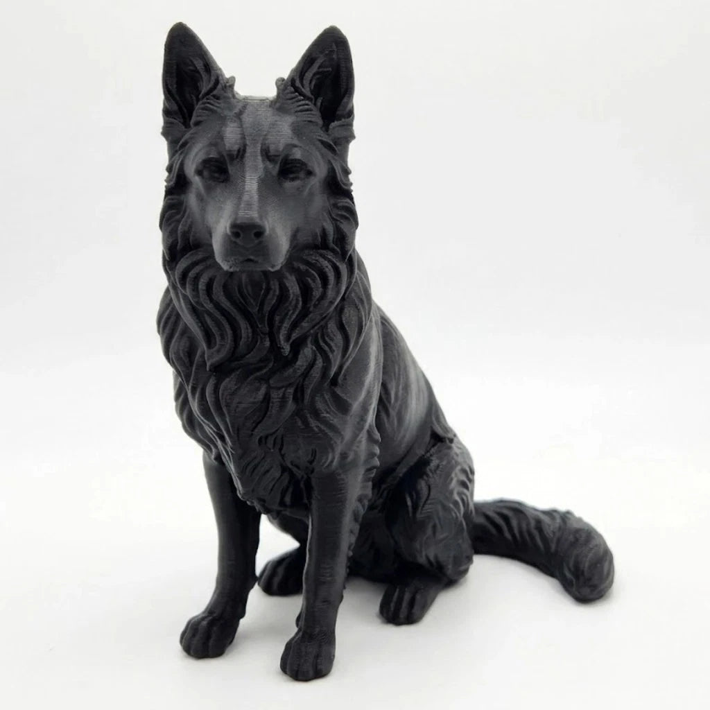 Longhaired German Shepherd Dog Sculpture - Home Decor- Perfect for Animal Lovers