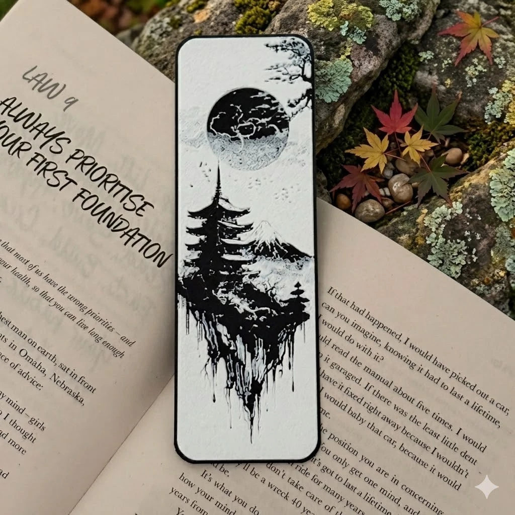 Japanese Landscape 2 Bookmark | Textured Novelty Bookmark | Unique Gift