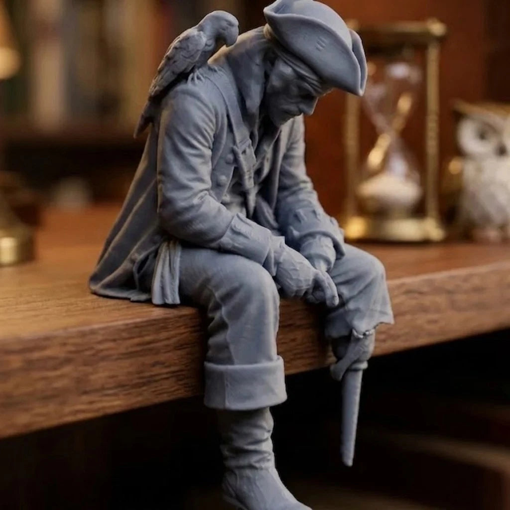 Sad Pirate Edge Sitter Figurine / Gift Figure