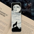 Howling Wolf Bookmark | Textured Novelty Bookmark | Unique Gift
