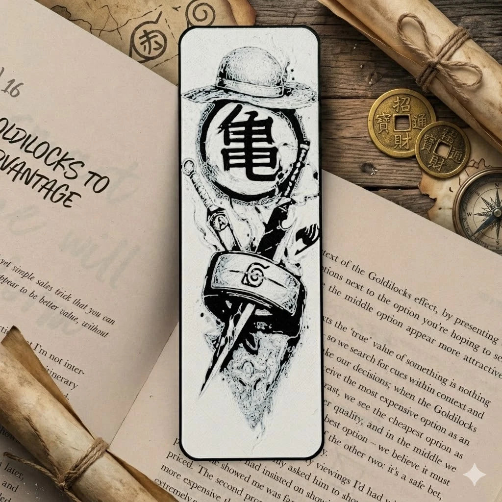 Manga Tribute Bookmark | Textured Novelty Bookmark | Unique Gift