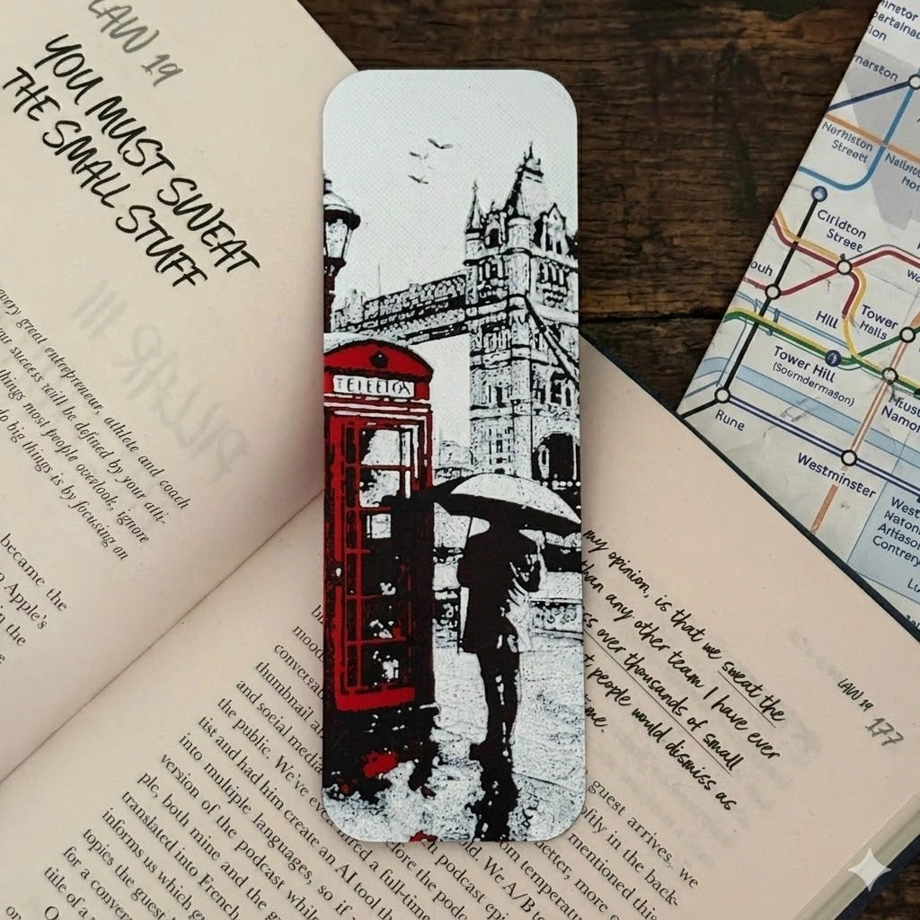 London Telephone Box Bookmark | Textured Novelty Bookmark | Unique Gift
