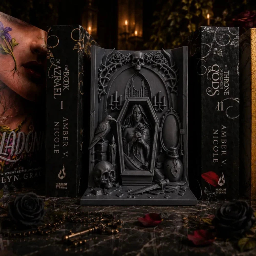 Gothic Coffin Book Nook - Perfect Gift for Book Readers - Home Decor