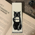 Nope Cat Bookmark | Textured Novelty Bookmark | Unique Gift