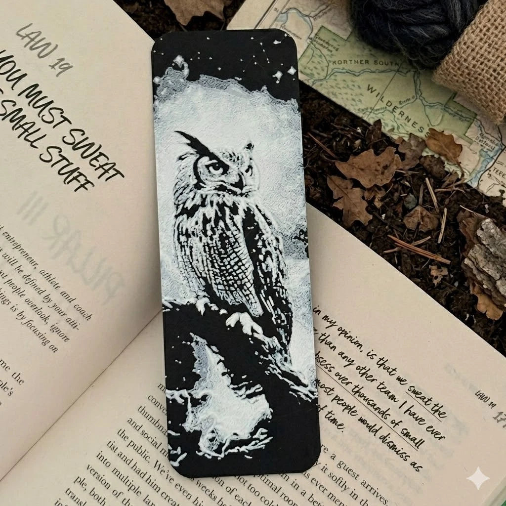 Owl Bookmark | Textured Novelty Bookmark | Unique Gift