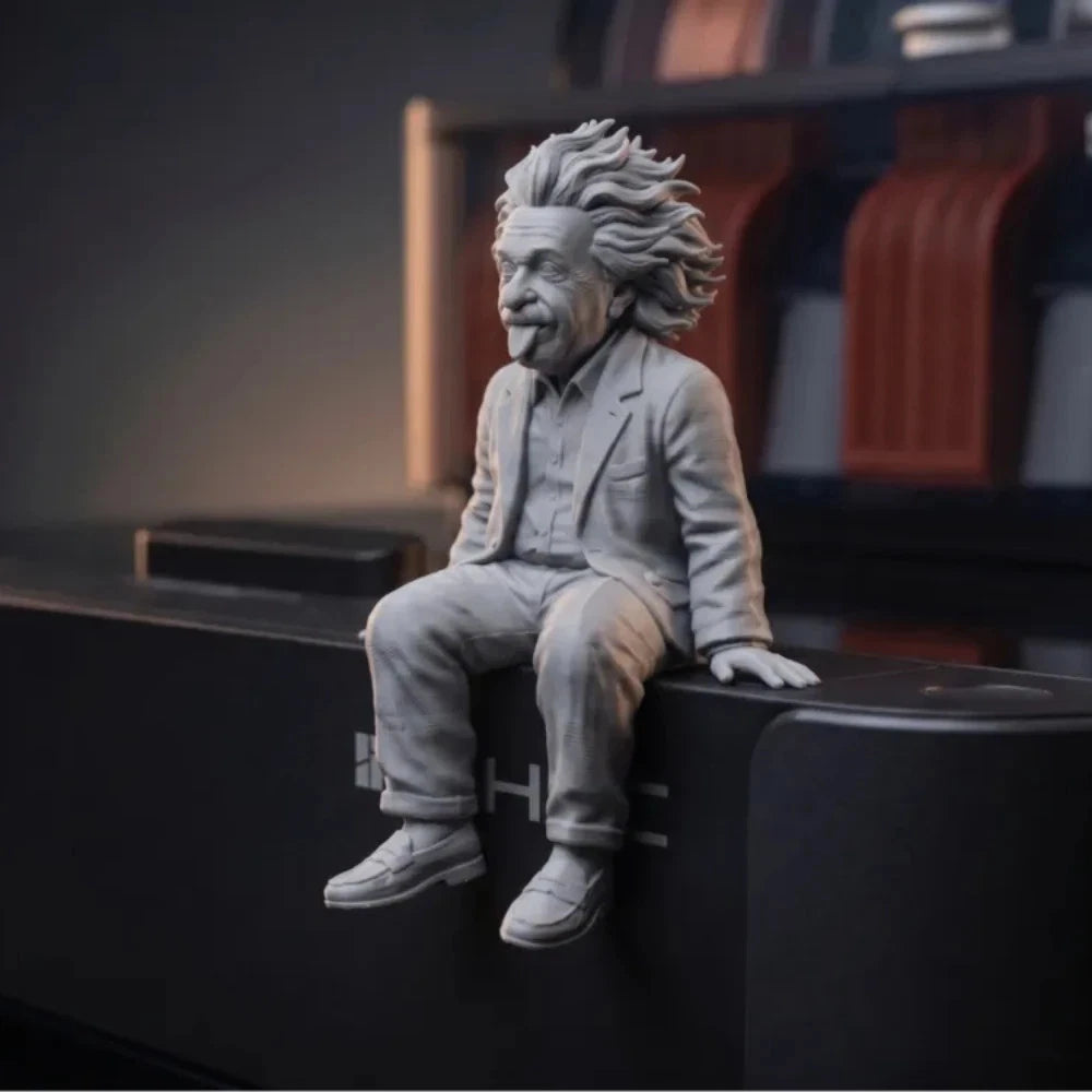 Cheeky Sitting Einstein Edge Sitter Figurine  / Gift Figure