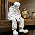 Sad Clown Edge Sitter Figurine / Funny Gift Figure / Home Decor
