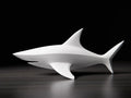 Minimalist Shark Sculpture - Modern Art Decor - Animal Home Decoration