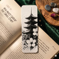 Japanese Lotus Tower Bookmark | Textured Novelty Bookmark | Unique Gift