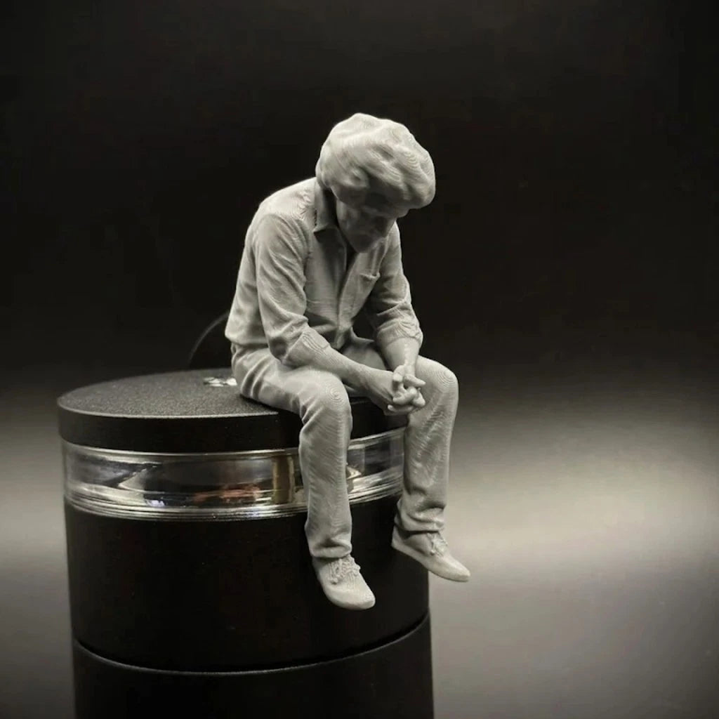 Sad Bob Ross edge sitter figurine  / Gift Figure
