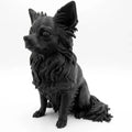 Chihuahua Longhair Dog Sculpture - Home Decor - Perfect for Animal Lovers