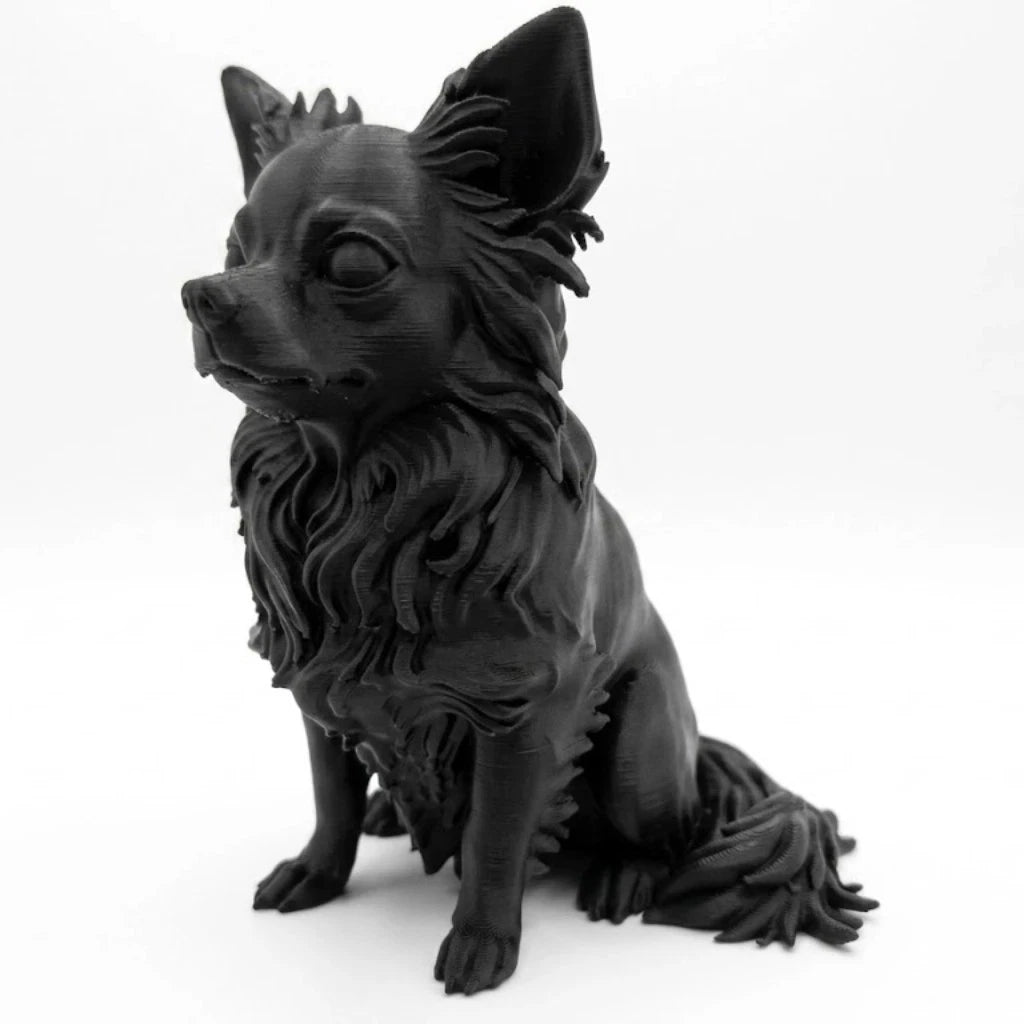 Chihuahua Longhair Dog Sculpture - Home Decor - Perfect for Animal Lovers