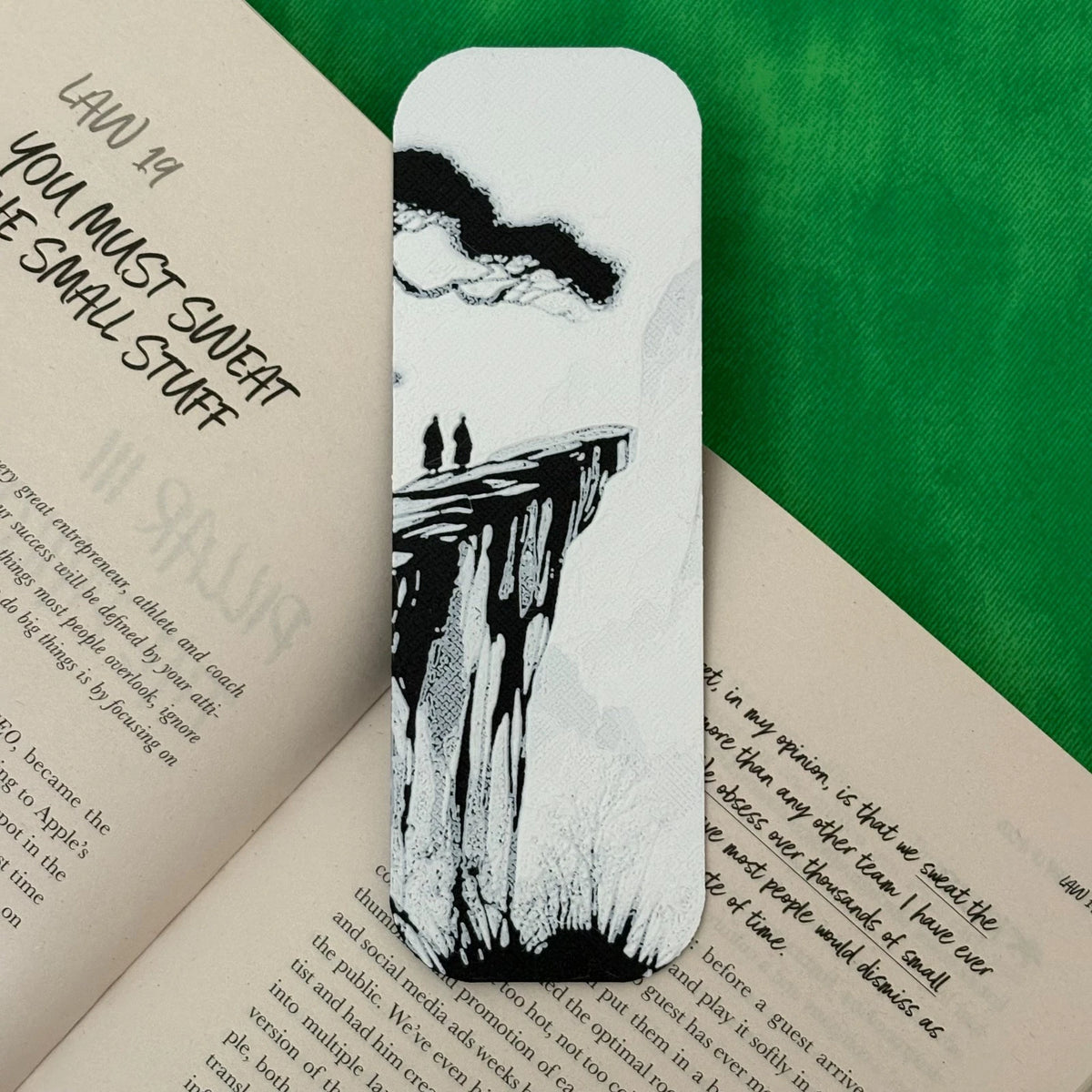 Pair on Japanese Cliff Bookmark | Textured Novelty Bookmark | Unique Gift