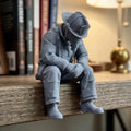 Sad Firefighter Edge Sitter Figurine  / Gift Figure