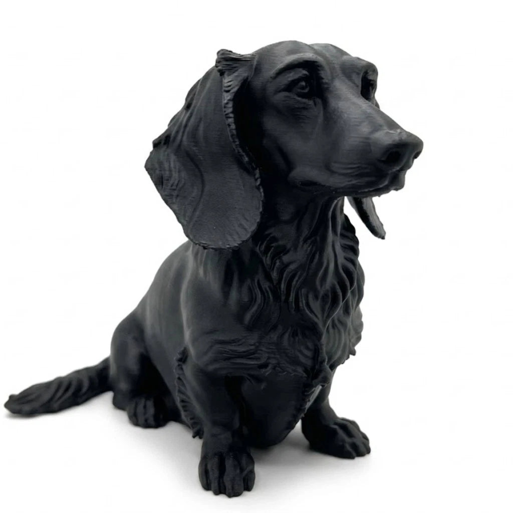 Dachshund Longhair Dog Sculpture - Home Decor - Perfect for Animal Lovers