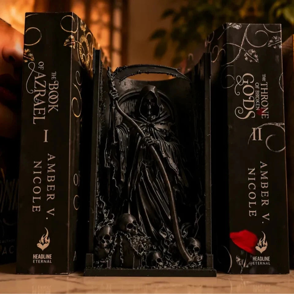 Grim Reaper Book Nook - Perfect Gift for Book Readers - Home Decor