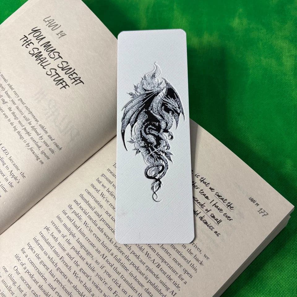 Dragon Bookmark | Textured Novelty Bookmark | Unique Gift