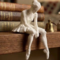 Sad Ballerina Edge Sitter Figurine / Gift Figure / Home Decor