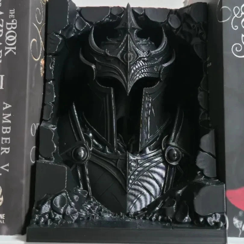 Dark Knight Helmet Book Nook - Perfect Gift - Book Readers - Home Decor