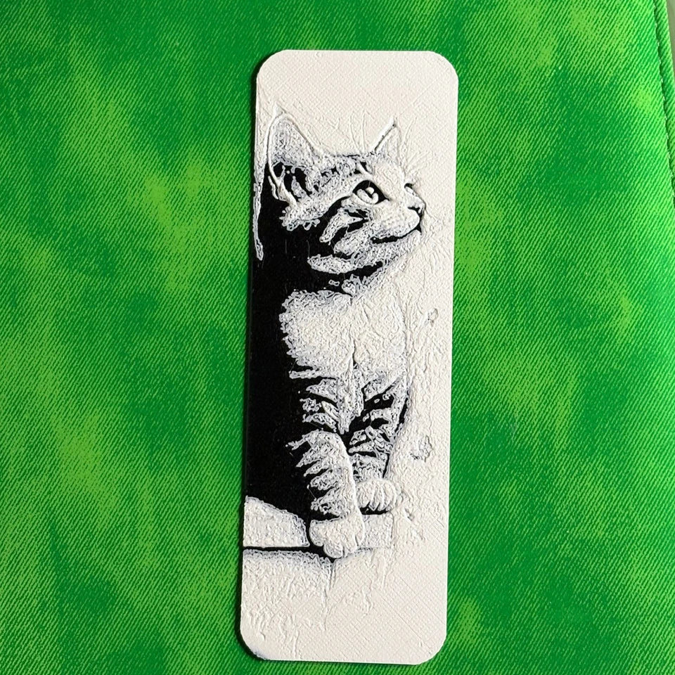 Kitten Bookmark | Textured Novelty Bookmark | Unique Gift