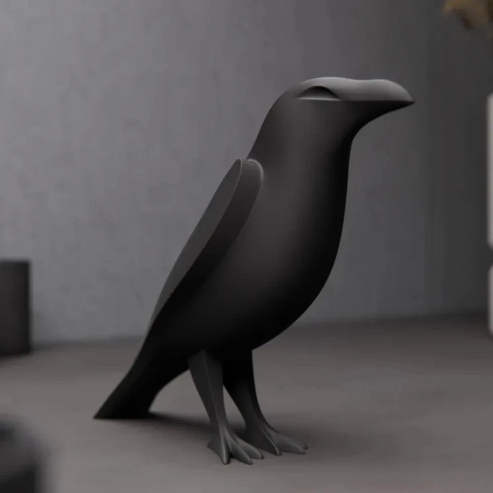 Minimalist Crow - Modern Art Decor - Animal Home Decoration
