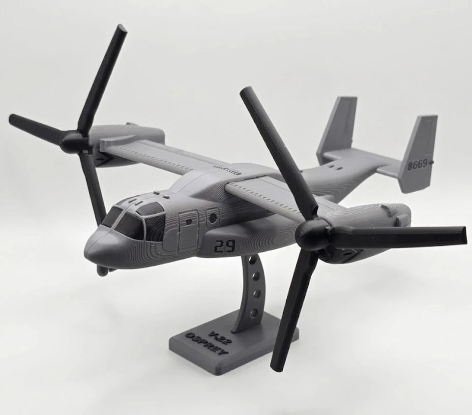Bell Boeing V-22 Osprey - Model Attack Helicopter with Stand - Ready Built