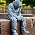 Sad Welder Edge Sitter Figurine / Gift Figure